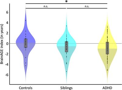 Preliminary evidence for a lower brain age in children with attention-deficit/hyperactivity disorder